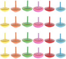 Carica l'immagine nel visualizzatore di Gallery, Annhao 30 Pezzi Mini Trottole, in Legno creativi Gadget compleanno, per bambini di 3-7 anni (Colore Casuale)