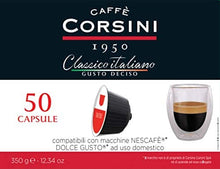 Carica l'immagine nel visualizzatore di Gallery, Caffè Corsini - Classico Italiano Miscela di Caffè in Capsule Compatibili Nescafè* DolceGusto*, Gusto Forte e Deciso - Confezione da 50 capsule