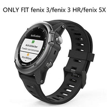 Carica l&#39;immagine nel visualizzatore di Gallery, SUPORE Garmin Fenix 3 Cinturino, Silicone Morbido di Ricambio Cinturino nero - Ilgrandebazar