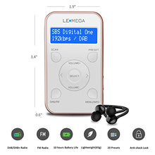 Carica l&#39;immagine nel visualizzatore di Gallery, LEMEGA PR1 Pocket DAB/DAB+/FM Radio, Radio portatile dal design sportivo con auricolare, batteria ricaricabile, 20 stazioni preimpostate, orologio, allarme, display LCD. - Champagne