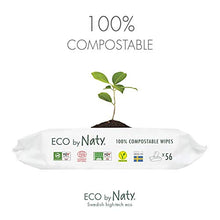 Carica l'immagine nel visualizzatore di Gallery, Eco by Naty Salviettine senza profumo per Neonato, Salviette Compostabili a...