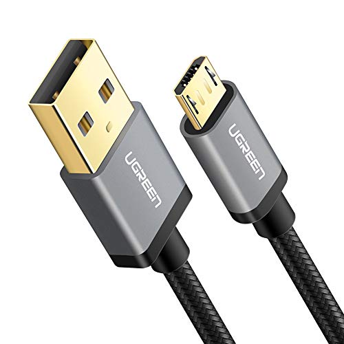 UGREEN Cavo Micro USB Ricarica Rapida 2.4A, in Nylon 1M, Nero - Ilgrandebazar