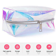 Carica l&#39;immagine nel visualizzatore di Gallery, Trousse olografica da donna, trasparente, 16 x 8,5 x 9 cm