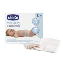 Carica l&#39;immagine nel visualizzatore di Gallery, Chicco Kit Medicazione Ombelicale, Set 14 Compresse Pretagliate Per Ombelico E 7 Bende A Rete, Set 21 Pezzi, 0+ Mesi, ‎15.5 x 12.5 x 7.5 cm; 118 grammi