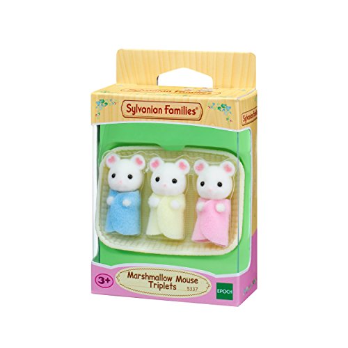 SYLVANIAN FAMILIES- Marshmallow Topini Bianchi trigemini Sistema di Gioco,...