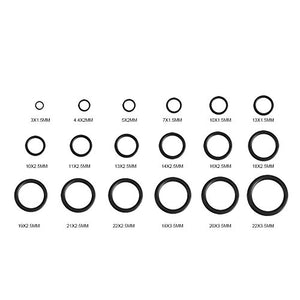 Set di 279 pezzi 18 misure kit assortimento O-ring in gomma,...