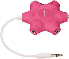 Carica l'immagine nel visualizzatore di Gallery, AmazonBasics Sdoppiatore per cuffie audio, con 5 prese, Rosa - Ilgrandebazar
