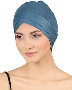 Deresina Cuffia in Cotone con Fascia Frontale Modello W per chemio