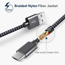 Carica l&#39;immagine nel visualizzatore di Gallery, GERETIN Cavo Micro USB [3 Pezzi:1m,2m,2m] Grigio&amp;Nero