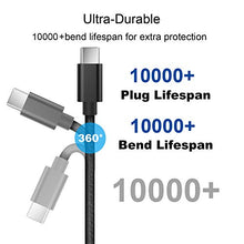 Carica l&#39;immagine nel visualizzatore di Gallery, Yosou, cavo di ricarica USB tipo C da 2 m, in nylon intrecciato C Nero - Ilgrandebazar