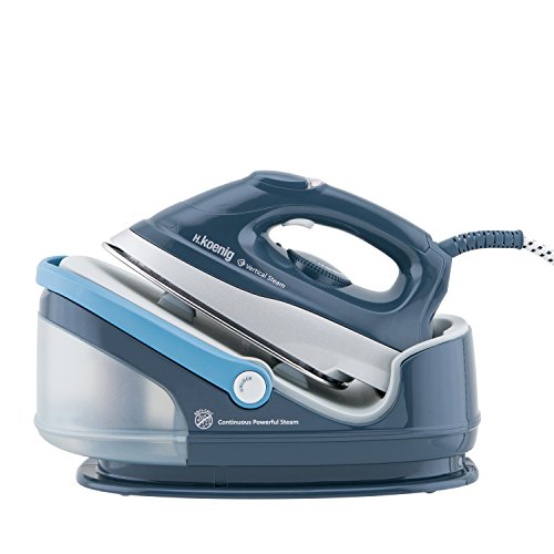 H.Koenig V5i Ferro da stiro, Piastra Inox, 3.5 bars, capacità Blu/Azzurro - Ilgrandebazar