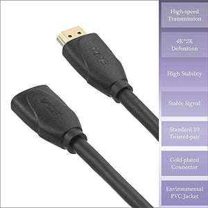 VCE Cavo prolunga HDMI ad alta velocità maschio femmina 0.45M e Adattatore...