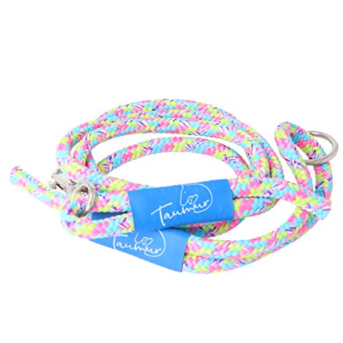Taumur Guinzaglio colorato City per cani di taglia media blu, rosa, giallo.