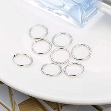 Carica l&#39;immagine nel visualizzatore di Gallery, Sllaiss 4 Paia Mini Orecchini Cerchio 925 Argento per Donne Piccolo Rotondo... - Ilgrandebazar