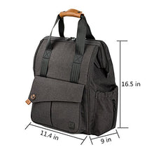 Carica l&#39;immagine nel visualizzatore di Gallery, ALLCAMP Zaino Mamma Multifunzione neonato Fasciatoio Bambino Nero-1