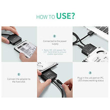 Carica l'immagine nel visualizzatore di Gallery, UGREEN Adattatore SATA USB 3.0 per SSD HDD 2.5’’3.5’’ 12TB con Alimentatore...