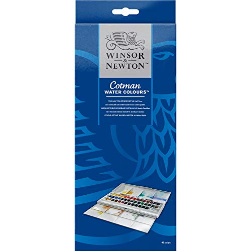 Winsor & Newton Cotman confezione 45 mezzi godet Studio Set, Multicolore - Ilgrandebazar