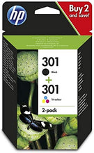 Carica l'immagine nel visualizzatore di Gallery, HP 301 N9J72AE 2-pack Nero + Tricromia per Stampanti a Getto di Inchiostro...
