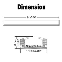 Carica l&#39;immagine nel visualizzatore di Gallery, Profilo in Alluminio U-Figura - 6 pz LED per Strisce LED,Compatto... - Ilgrandebazar