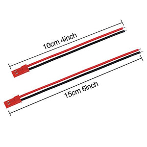 20 Paia 22 AWG JST Spina Connettore 2 Pin Maschio Femmina Connettore...