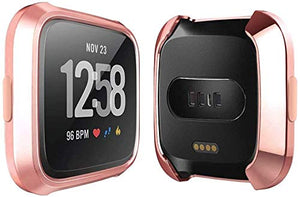 KIMILAR Pellicola Compatibile con Fitbit Versa Trasparente+Oro Rosa+Nero