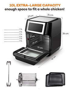 Innsky Friggitrice ad aria 10L, Forno calda 10 in 1 con Touch Screen... - Ilgrandebazar