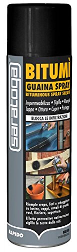 SARATOGA 54183001 Guaina Bituminosa a Spray, impermeabilizza e Sigilla a...