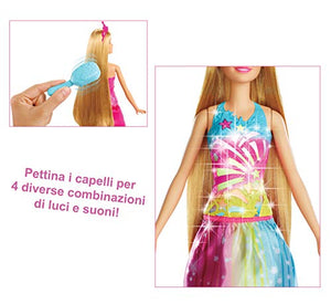 Barbie Bambola Principessa Pettina e Brilla con Capelli Biondi e Abito... - Ilgrandebazar