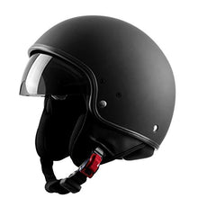 Carica l&#39;immagine nel visualizzatore di Gallery, Westt Vintage Casco Jet Retro Moto Nero Opaco Scooter Motorino L (58cm) - Ilgrandebazar