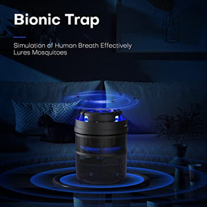 CONOPU Zanzariera Elettrica - Lampada Antizanzare da Interno, 6W Zanzariera Elettrica Giardino, Antizanzare Elettrico 365nm UV, Lampada Zanzare Esterno, Controllo Bionico Zanzariera, Nero