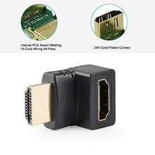 Carica l'immagine nel visualizzatore di Gallery, J&amp;D Adattatore HDMI da 90 Gradi e 270 Gradi, 2-Pack Placcato Oro