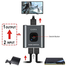 Carica l'immagine nel visualizzatore di Gallery, HDMI Switch Splitter, GANA Alluminio bidirezionale 2... - Ilgrandebazar