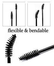 Carica l&#39;immagine nel visualizzatore di Gallery, JZK 120 Applicatore mascara monouso scovolino pennello pieghevole nero 120x