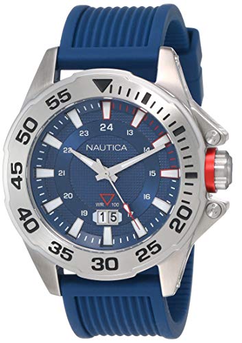 Orologio Nautica Uomo NAPPLH005 – Quarzo Giapponese, Cassa 45mm Acciaio, Quadrante Nero, Bracciale Inox