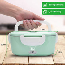 Carica l&#39;immagine nel visualizzatore di Gallery, Timker Scaldavivande Elettrico Portatile,Scaldavivande Verde Chiaro