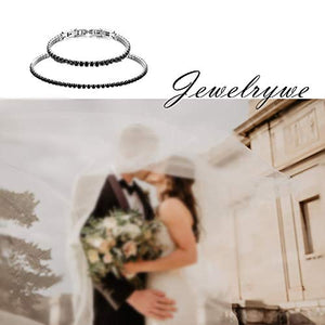 JewelryWe Bracciale Coppia Donna Uomo Fidanzati con Zircone Lucido Perline... - Ilgrandebazar