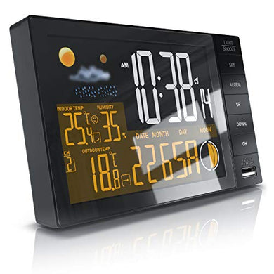 CSL-Computer 72303394787 Stazione meteorologica Radio, Nero, 4,3 Zoll - Ilgrandebazar