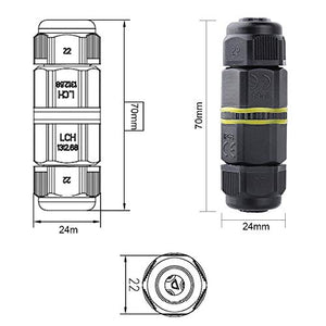 2 pz Scatola di giunzione IP68 resistente alle intemperie Outdoor/Gland...