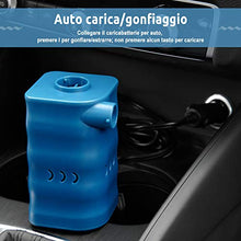 Carica l&#39;immagine nel visualizzatore di Gallery, YISSVIC Pompa d&#39;Aria Elettrica Senza Fili, 6000mAh Gonfiabile...