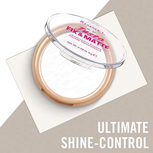 Rimmel - Cipria Trasparente Compatta Fix&Matte - Formula Opacizzante e... - Ilgrandebazar