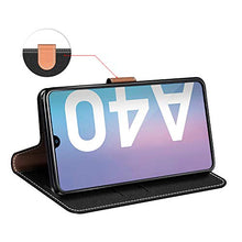 Carica l&#39;immagine nel visualizzatore di Gallery, COODIO Custodia per Samsung Galaxy A40, in Pelle Nero - Ilgrandebazar