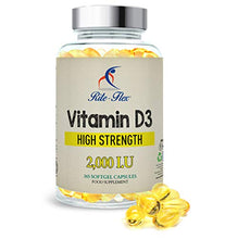 Carica l'immagine nel visualizzatore di Gallery, Rite-Flex Vitamin D3 2000IU (50μg) per supporto osseo - sistema congiunto e...