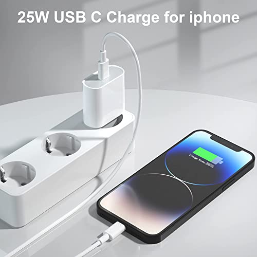 Caricatore per IPhone,2 Pack Caricabatterie USB C Rapido Alimentatore Caricatore per IPhone,2 Pack Caricabatterie USB C Rapido Alimentatore