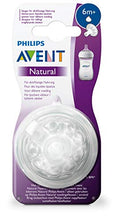Carica l'immagine nel visualizzatore di Gallery, Philips SCF046/27 Avent 2 Tettarelle Natural per Alimenti Densi, Fessura a...