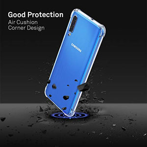 ORNARTO Cover Samsung A50,Custodia Trasparente Assorbimento Morbida Chiaro