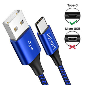 AVIWIS Cavo USB C [4 Pezzi,0.5M+1M+2M+3M], Nylon Type-C Ricarica...
