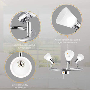 Albrillo Faretti LED da Soffitto Orientabili - 3 Lampadine G9 5 3 faretti