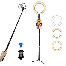 Carica l&#39;immagine nel visualizzatore di Gallery, BLOOMWIN Luce ad Anello LED, 8&quot; Ring Light Dimmerabile con Bastone Selfie...