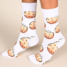 Carica l'immagine nel visualizzatore di Gallery, JAMILA Calze Donna Divertenti e Originali in Cotone, Calzini Simpatici in Varie Fantasie Tg Unica EU 36-42 (4 Pack-Pranzo)