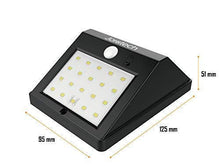Carica l&#39;immagine nel visualizzatore di Gallery, Super Bright 20 LED lampioni solari, Jokitech 20 Solar Light, Black - Ilgrandebazar